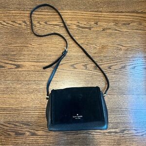Kate Spade New York black Crossbody purse Leather and Suede